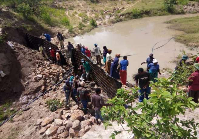 The Manyenga dam, in Mutoko District. Part of the BRACT programme, which is helping communities adapt to climate and socio-economic shocks in Zimbabwe.