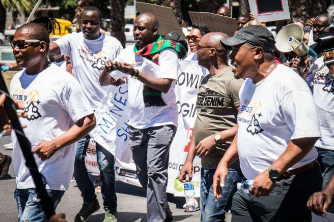 Zambians demonstrating at Alternative Mining conference 2019.