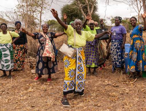 Juliana Mulee Kivuva and members of the Climate Change Advocacy Group, Masue village, Makueni.