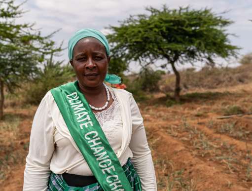 Naomi Mumo, chair of the Climate Change Advocacy Group in Kyeng’e village, Kitui