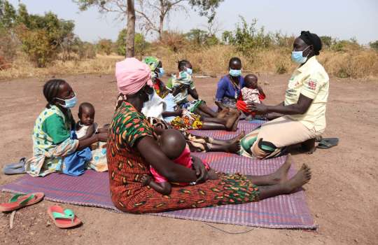 Achoya Kak Achor leads a Mother to Mother group in Jur River county, South Sudan