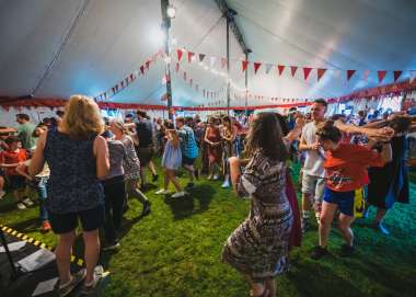 People dancing at Greenbelt festival