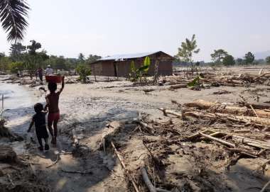 Villages make their way through the flooding and destruction caused by Hurricane Iota