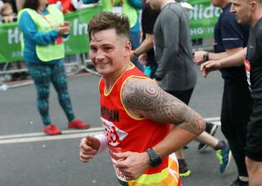 Jonathan Gostling in 2019 London Marathon