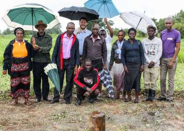 A group posing for the camera after going through Gender equality training