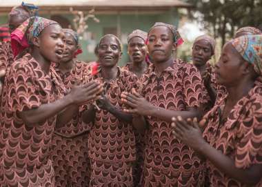 A group of women celebrating together in Ethiopia