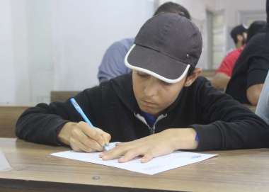 Ahmed studying in northwest Syria 